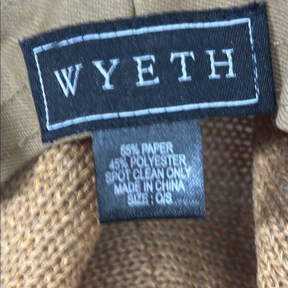WYETH Brown Part Paper Panama Style Hat One Size main image 4